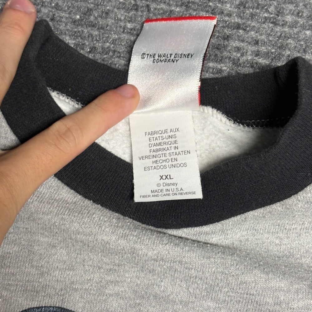 Vintage‎ Walt Disney World Mickey Mouse Sweatshirt Mens XXL Gray Black Vintage - Picture 3 of 5